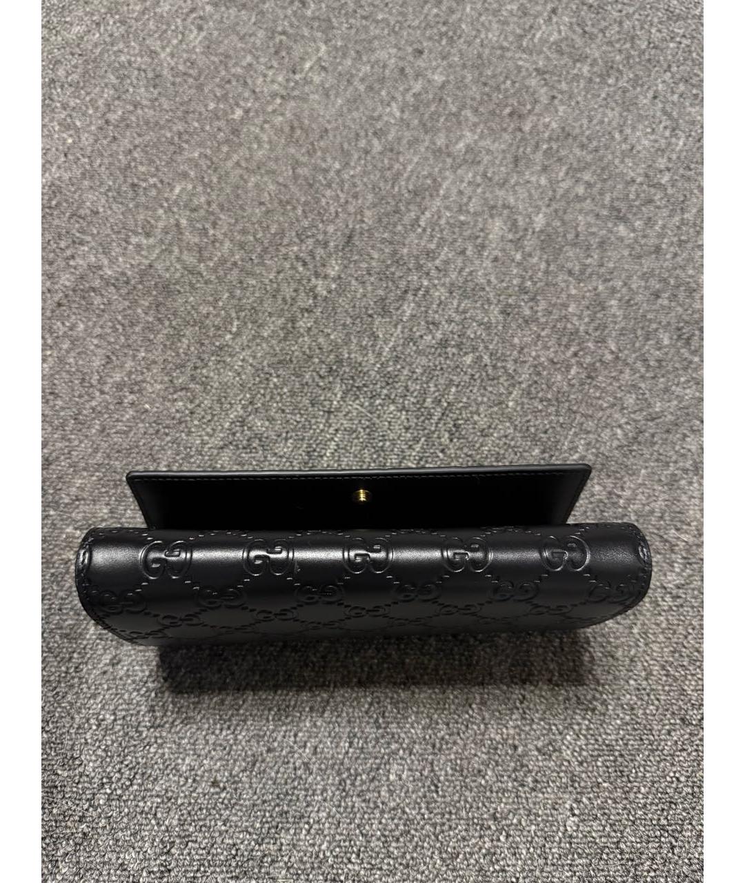 GUCCI Черный кожаный кошелек, фото 5