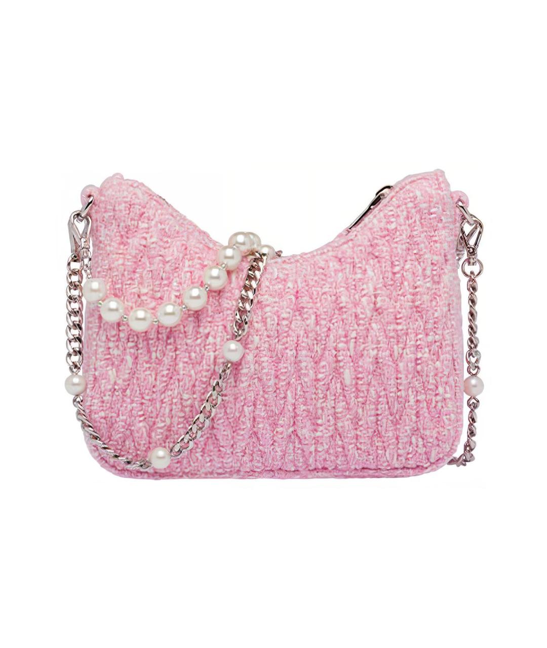 MIU MIU Розовая кожаная сумка через плечо, фото 3