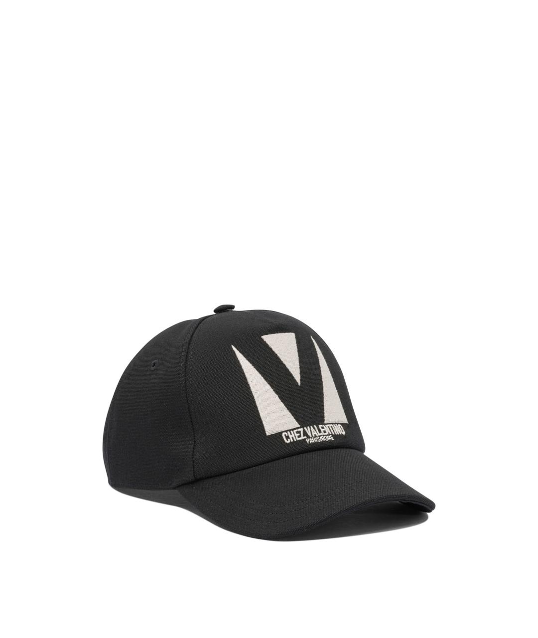 VALENTINO Черная хлопковая кепка/бейсболка, фото 2