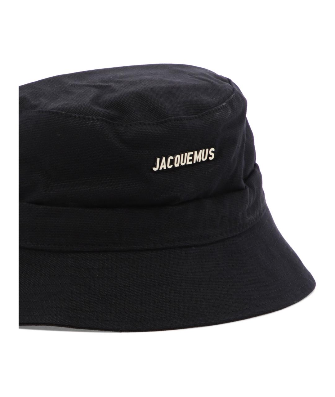 JACQUEMUS Черная хлопковая шапка, фото 4