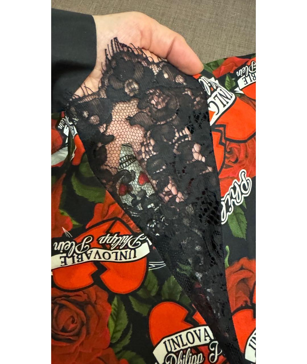 PHILIPP PLEIN Красное вискозное коктейльное платье, фото 4