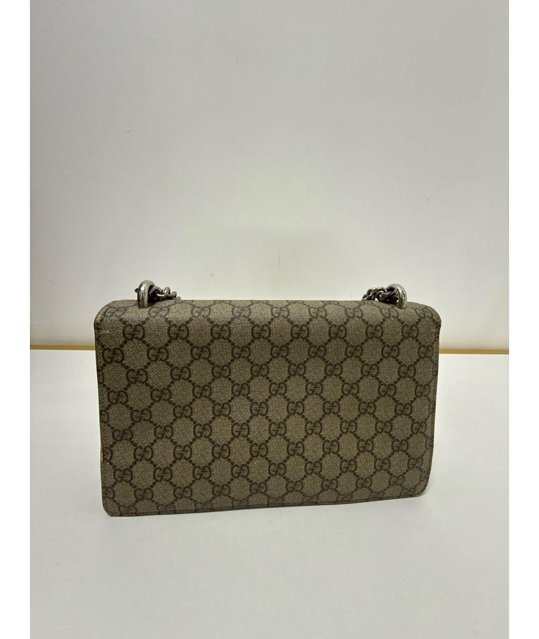 GUCCI Коричневая кожаная сумка через плечо, фото 3