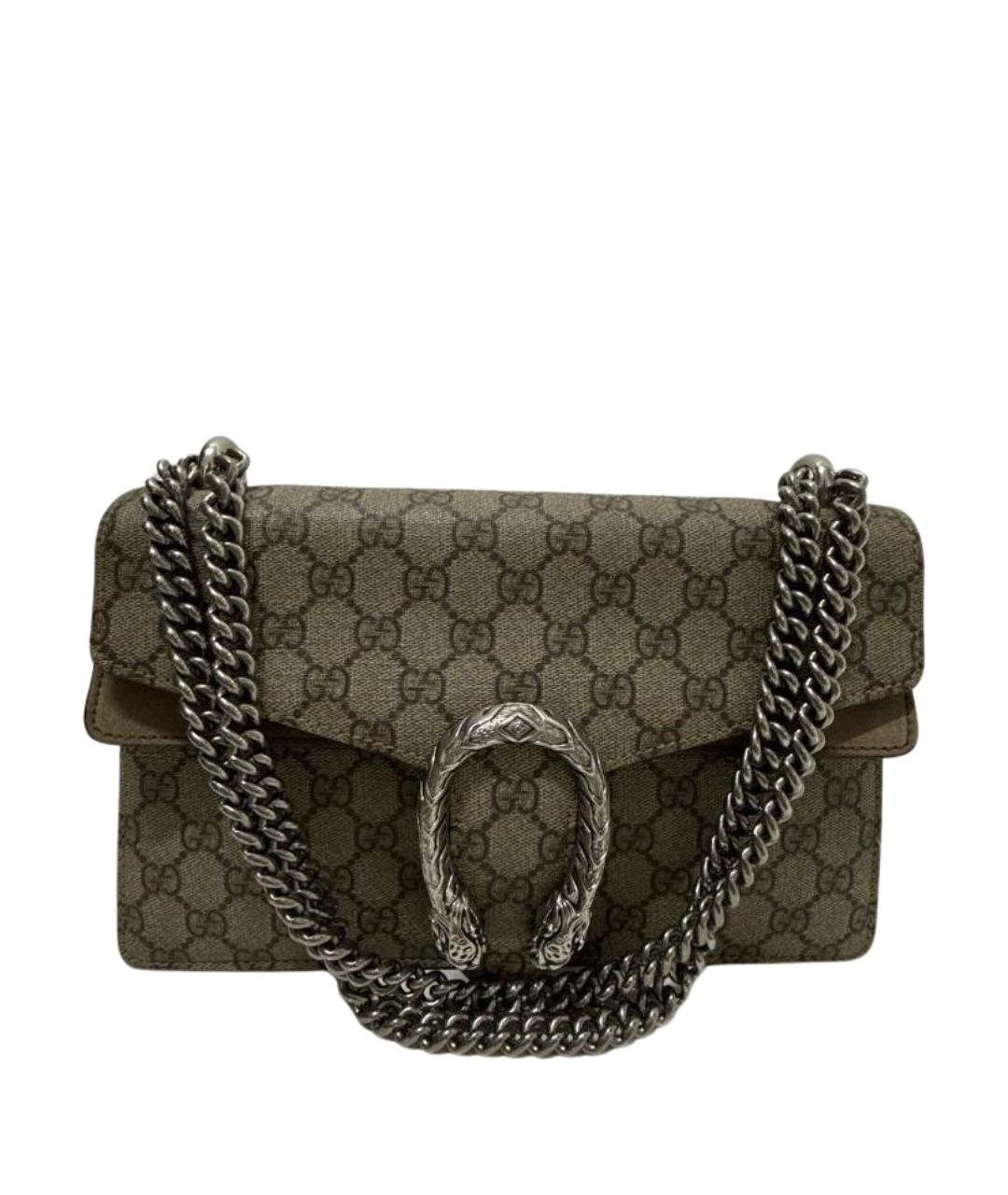 GUCCI Коричневая кожаная сумка через плечо, фото 1