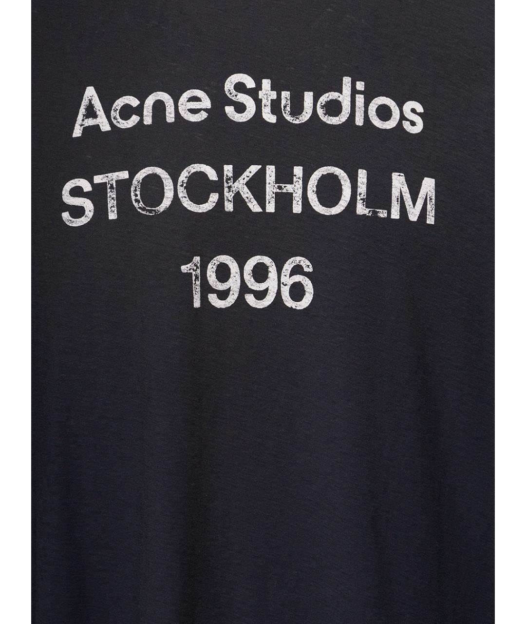 ACNE STUDIOS Черная хлопковая футболка, фото 3