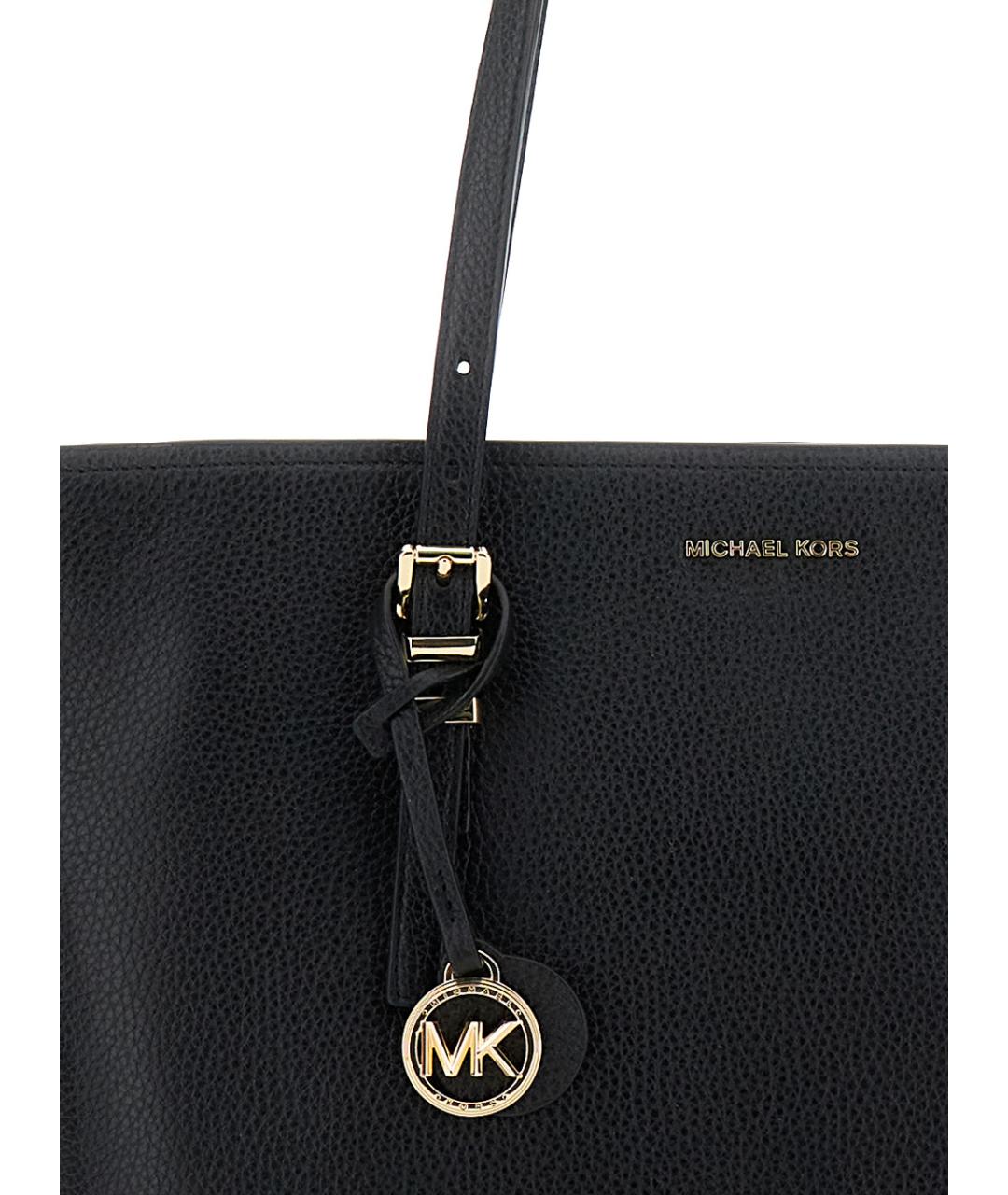 MICHAEL MICHAEL KORS Черная кожаная сумка тоут, фото 3