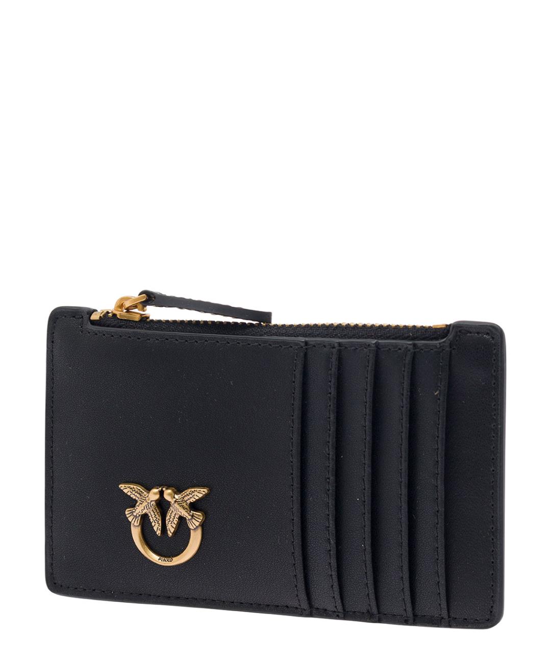 PINKO Черный кожаный кардхолдер, фото 2
