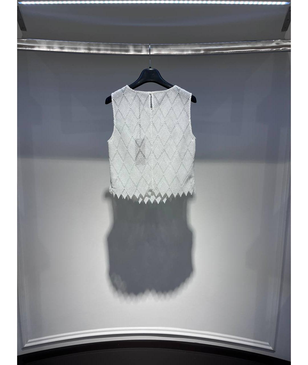 ERMANNO SCERVINO Белая полиэстеровая майка, фото 3