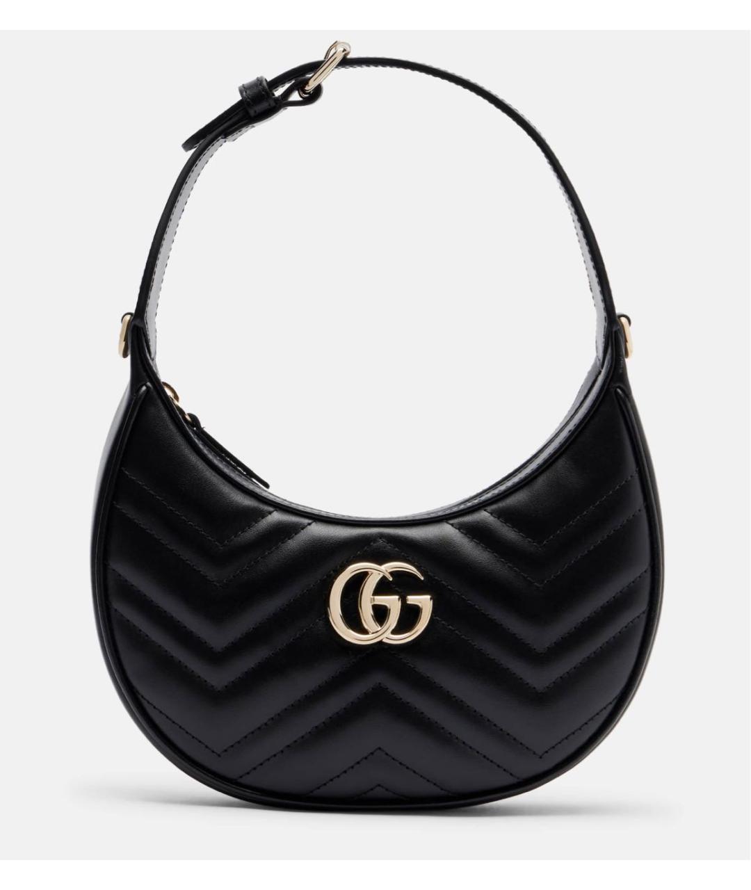 GUCCI Черная кожаная сумка через плечо, фото 9