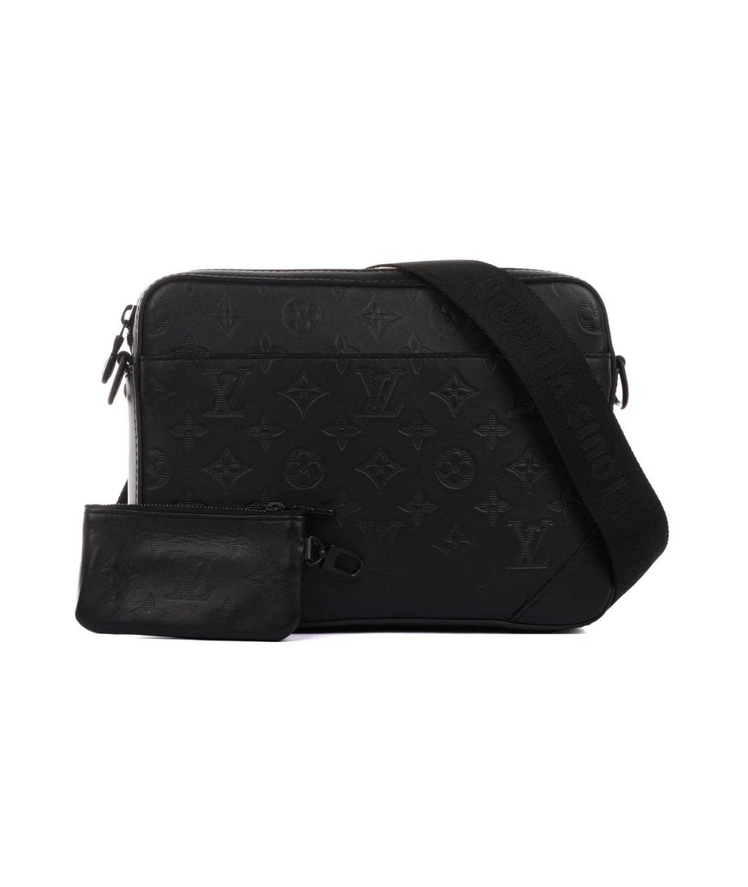 LOUIS VUITTON Черная кожаная сумка на плечо, фото 1