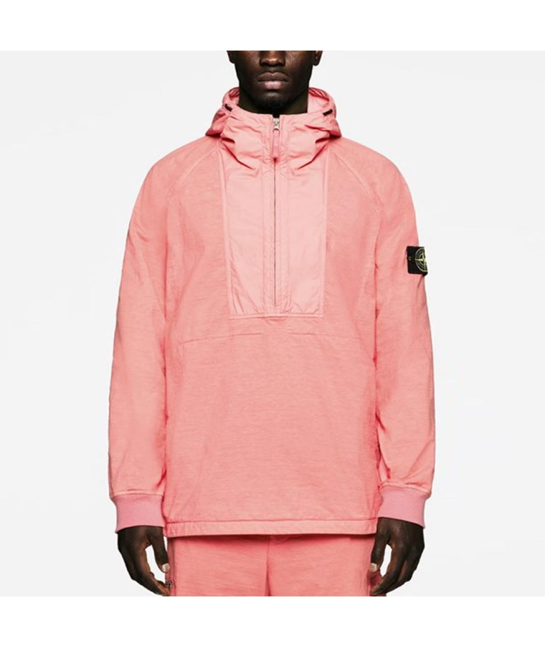 STONE ISLAND Розовая хлопковая куртка, фото 3