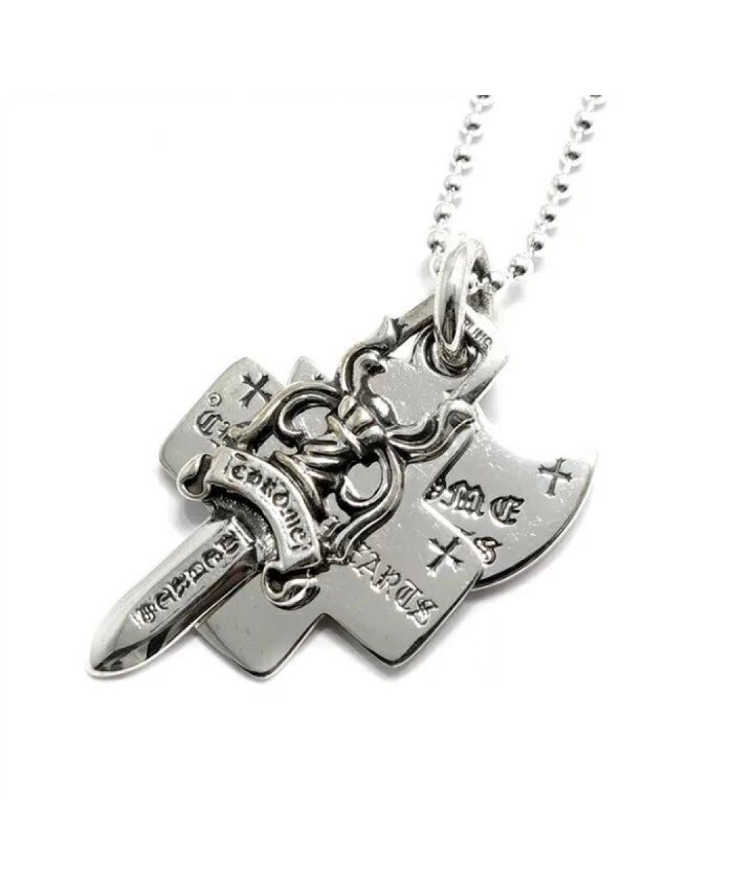 CHROME HEARTS Серебряное серебряное колье, фото 1