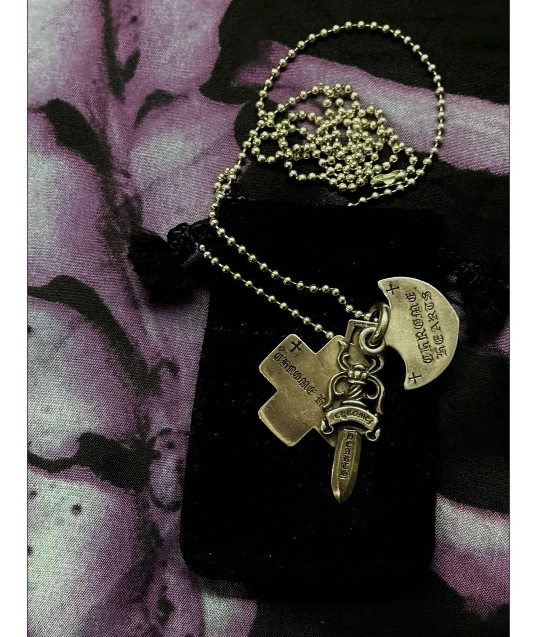 CHROME HEARTS Серебряное серебряное колье, фото 2