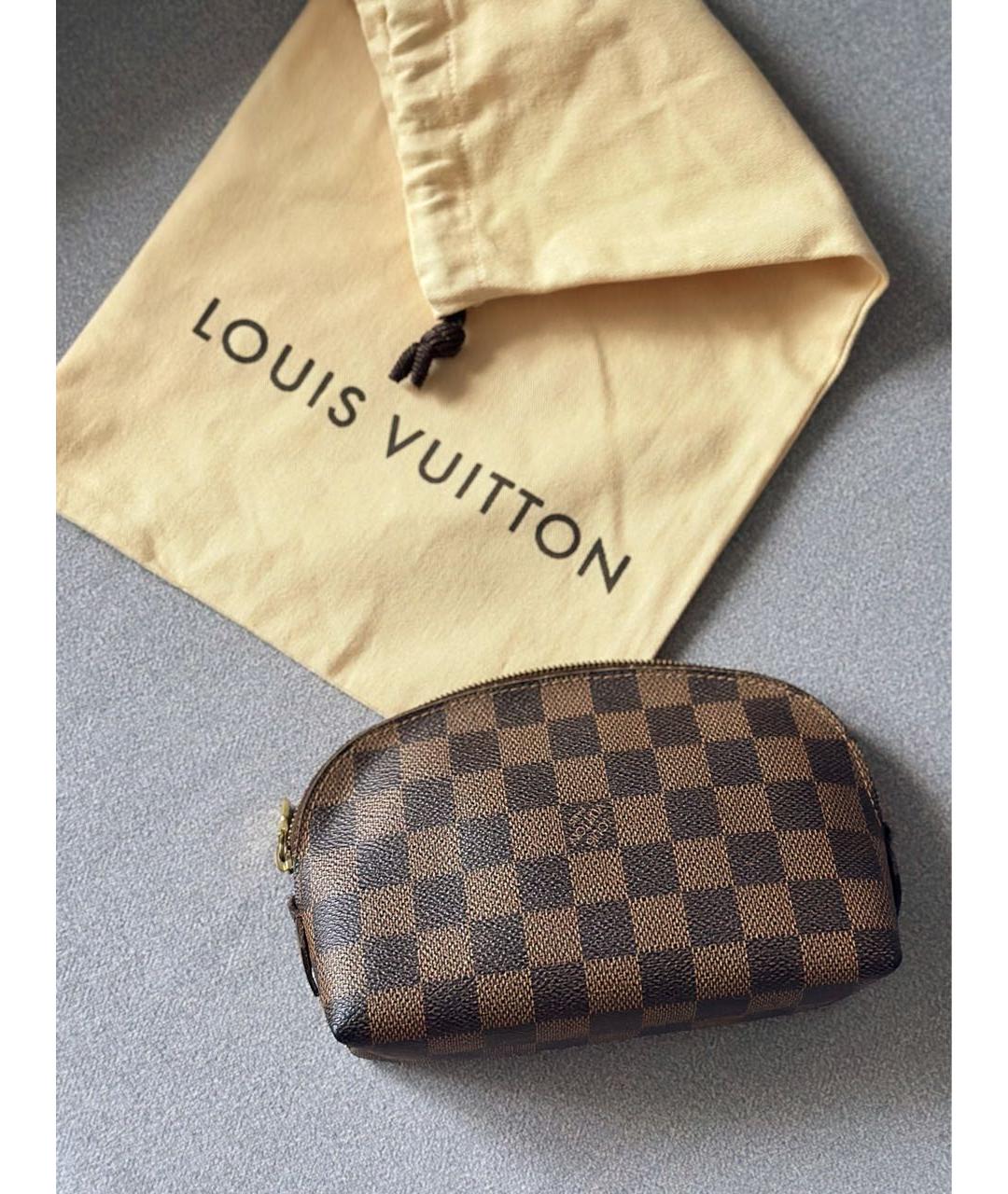 LOUIS VUITTON Коричневая косметичка, фото 2