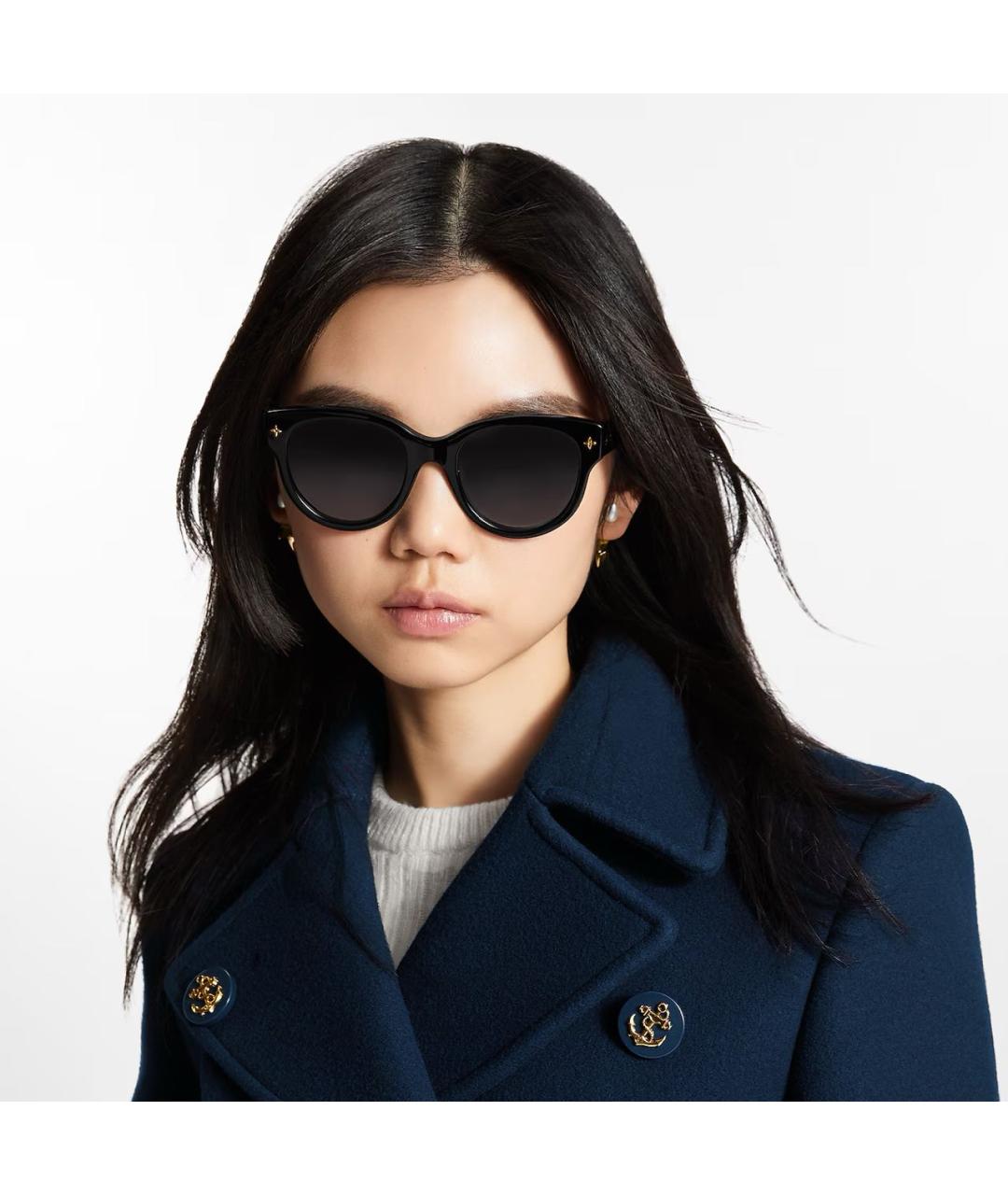 LOUIS VUITTON Черные пластиковые солнцезащитные очки, фото 5