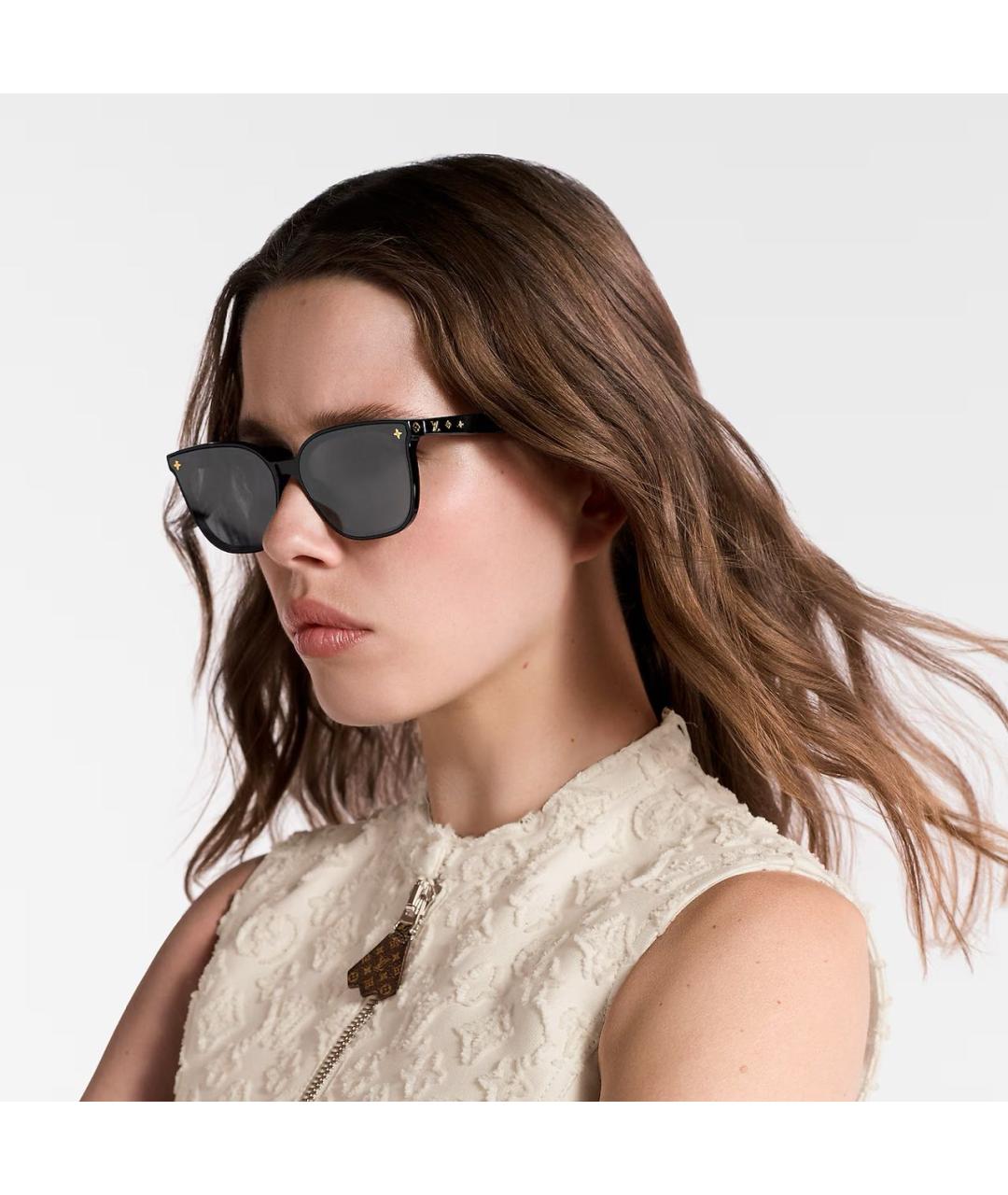 LOUIS VUITTON Черные пластиковые солнцезащитные очки, фото 4