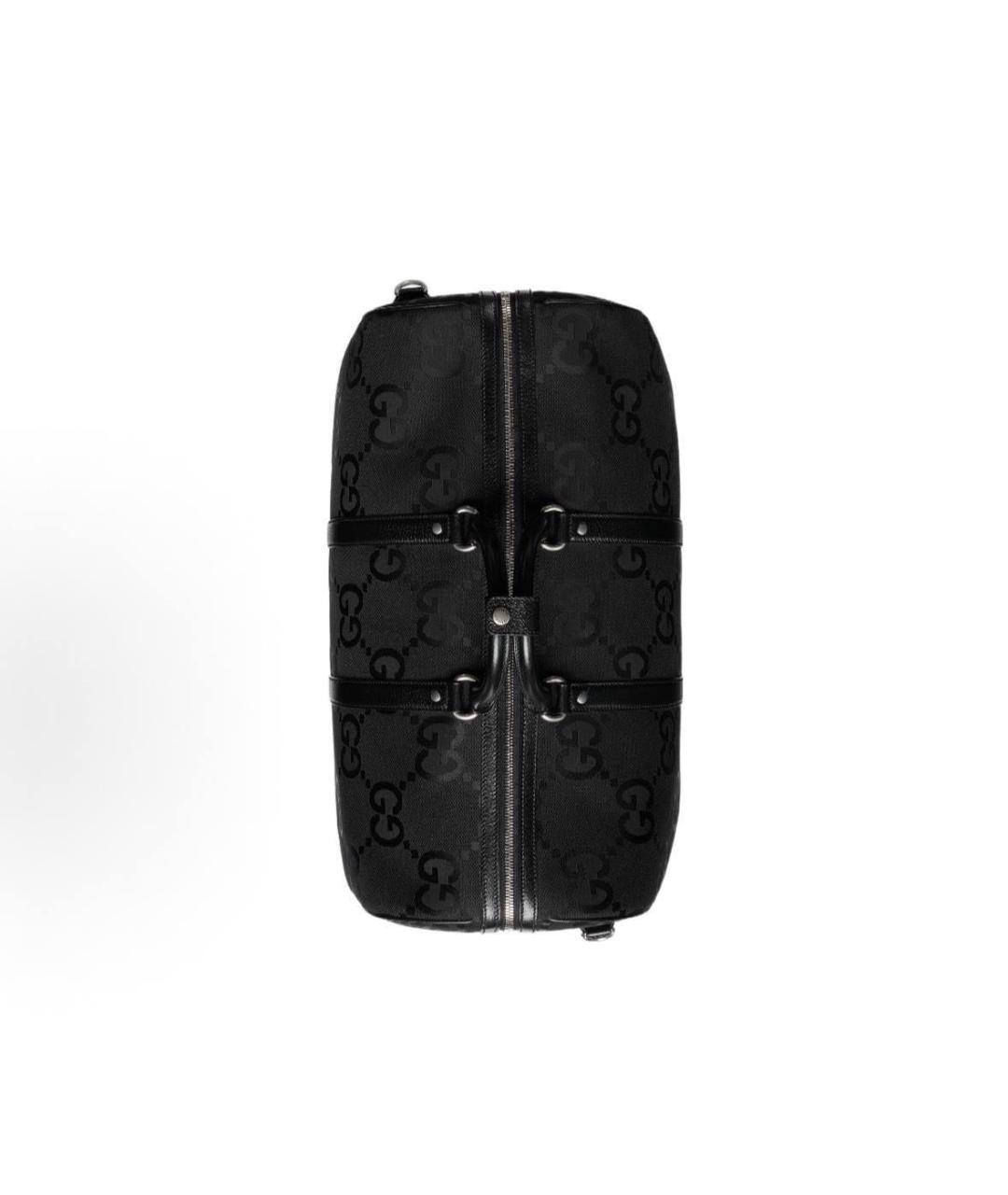 GUCCI Черная кожаная дорожная/спортивная сумка, фото 6