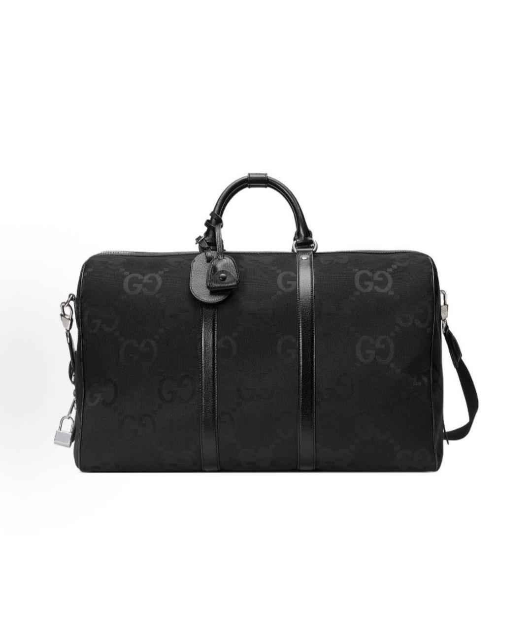 GUCCI Черная кожаная дорожная/спортивная сумка, фото 7