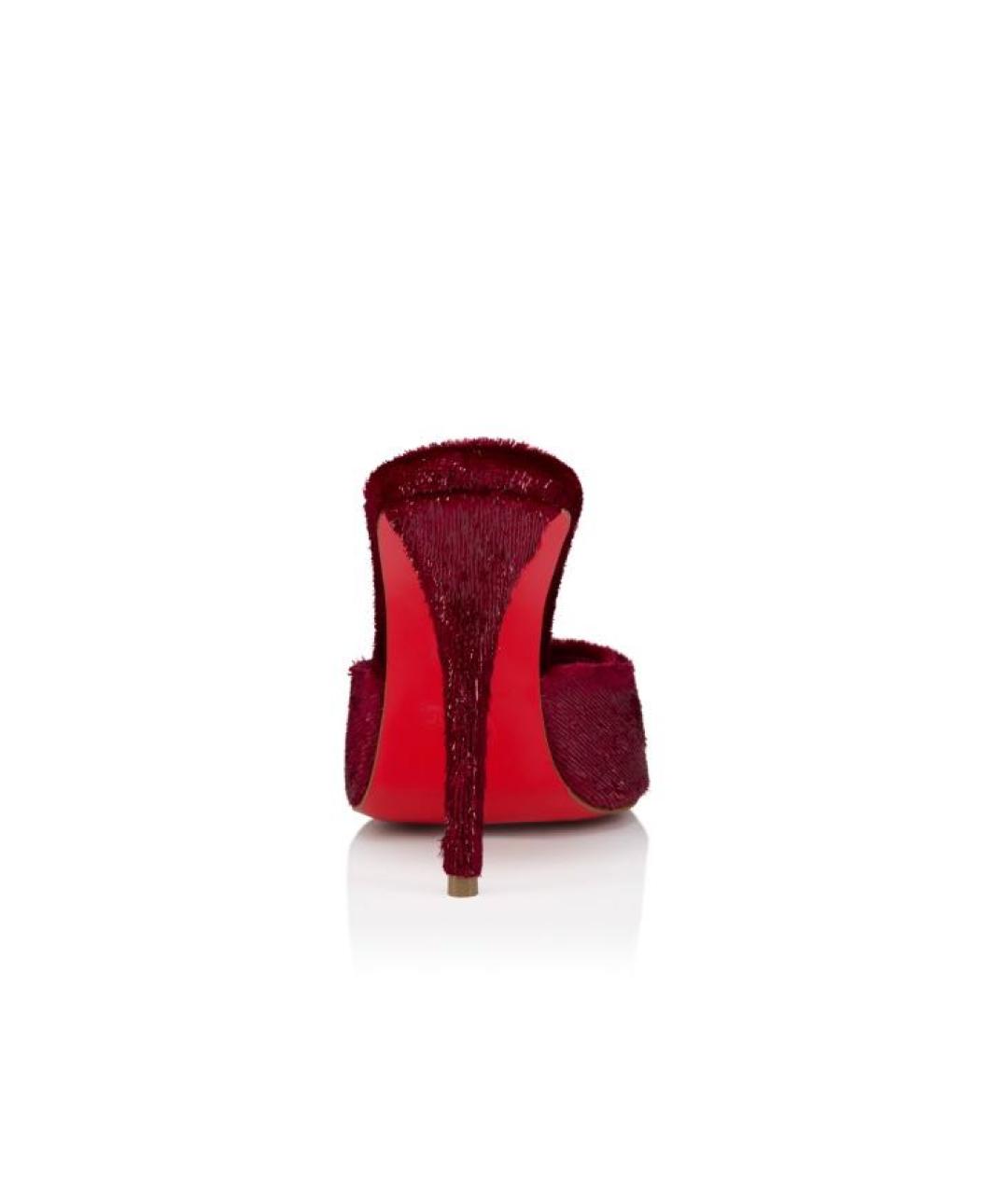 CHRISTIAN LOUBOUTIN Красные мюли, фото 4