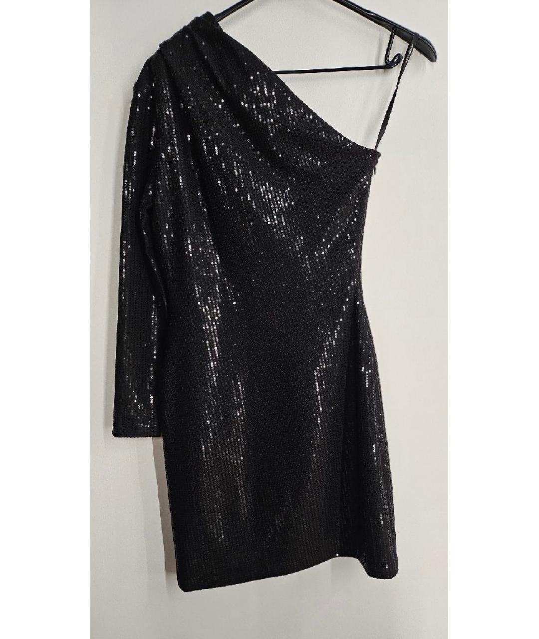 SOLACE LONDON Черное вискозное коктейльное платье, фото 2