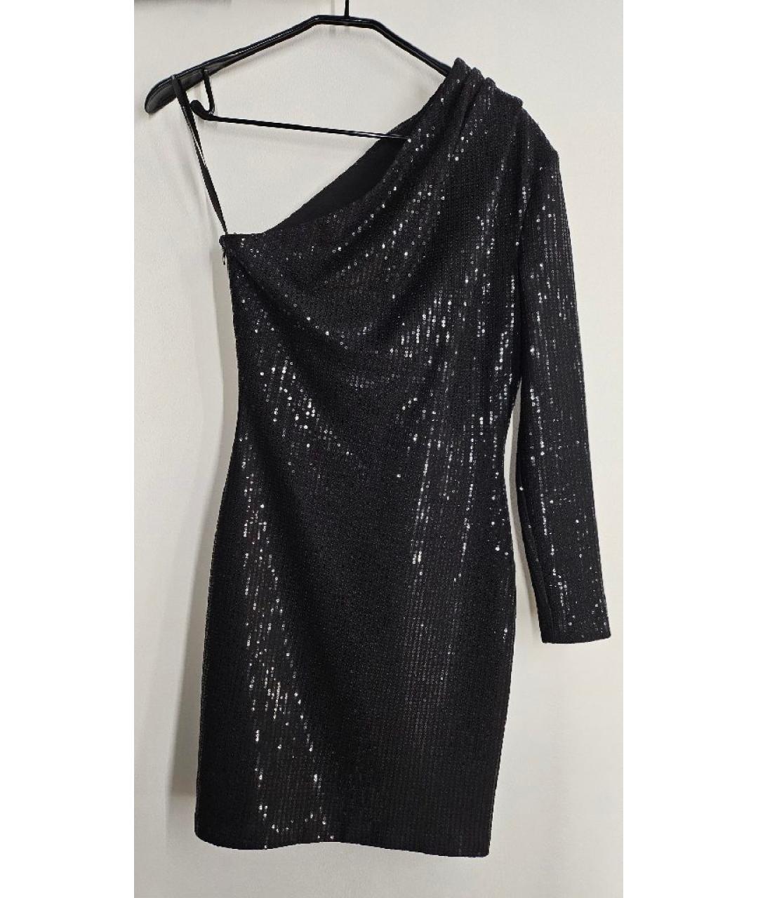 SOLACE LONDON Черное вискозное коктейльное платье, фото 5