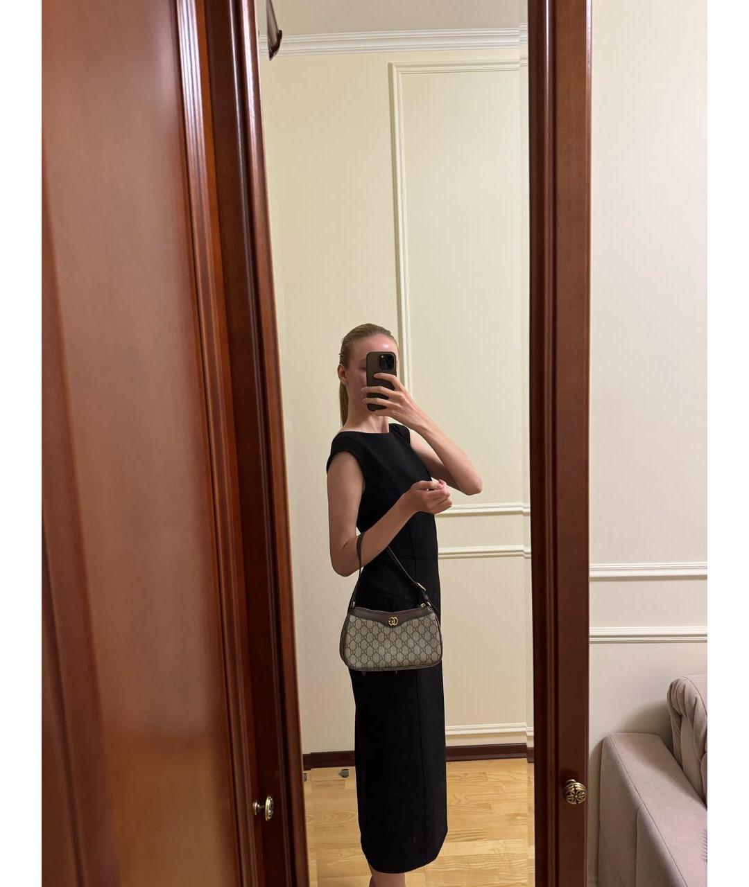 GUCCI Бежевая кожаная сумка с короткими ручками, фото 8