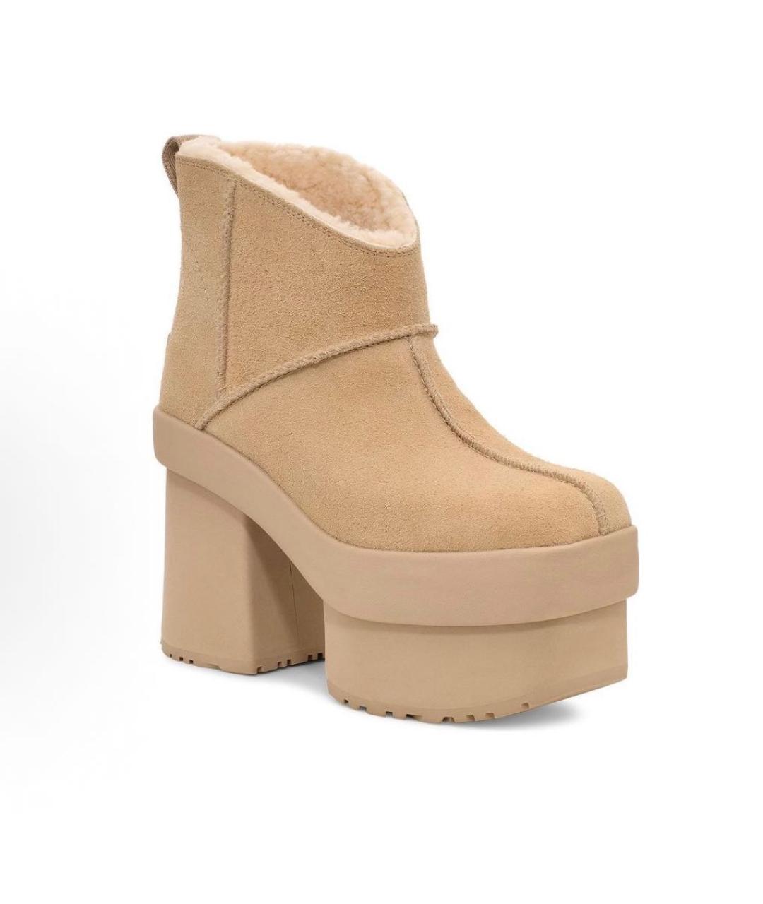 UGG AUSTRALIA Бежевые замшевые ботинки, фото 2