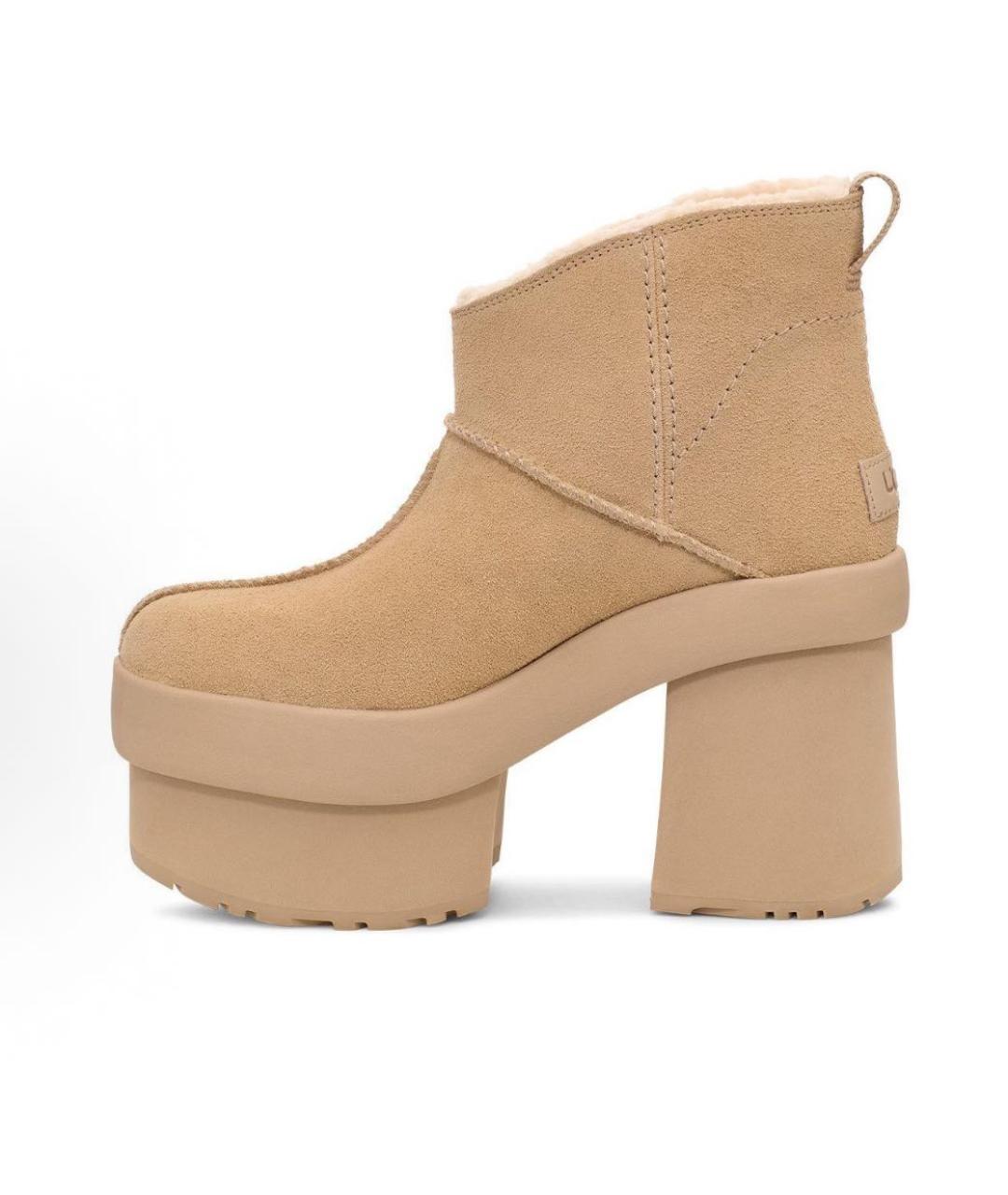 UGG AUSTRALIA Бежевые замшевые ботинки, фото 6