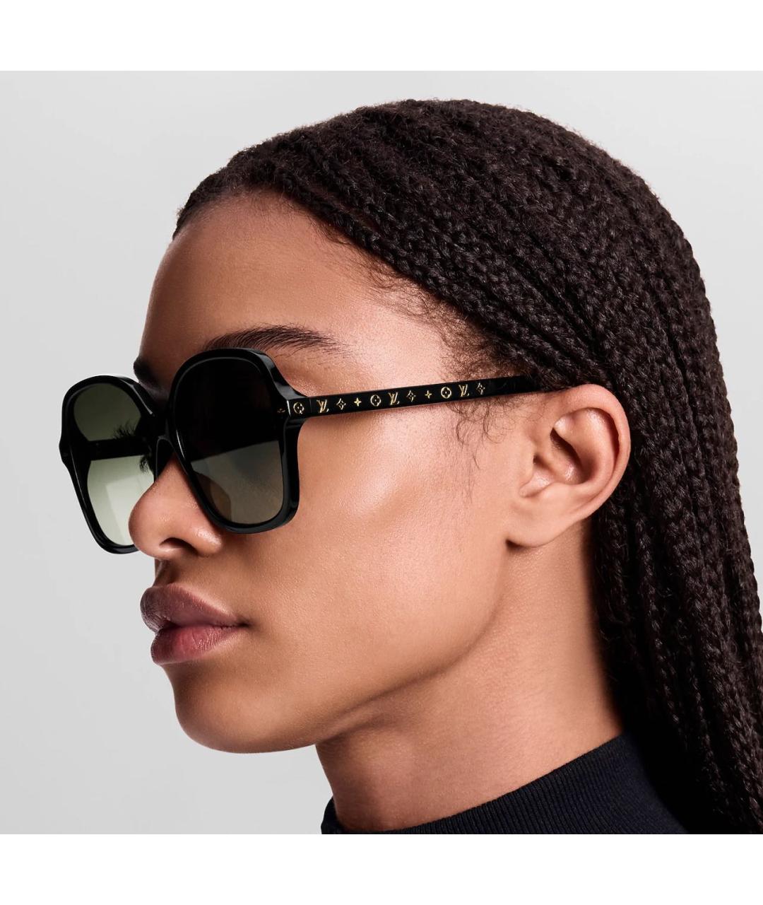 LOUIS VUITTON Черные пластиковые солнцезащитные очки, фото 5