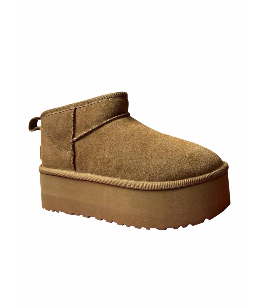 UGG AUSTRALIA Коричневые замшевые полусапоги, фото 1