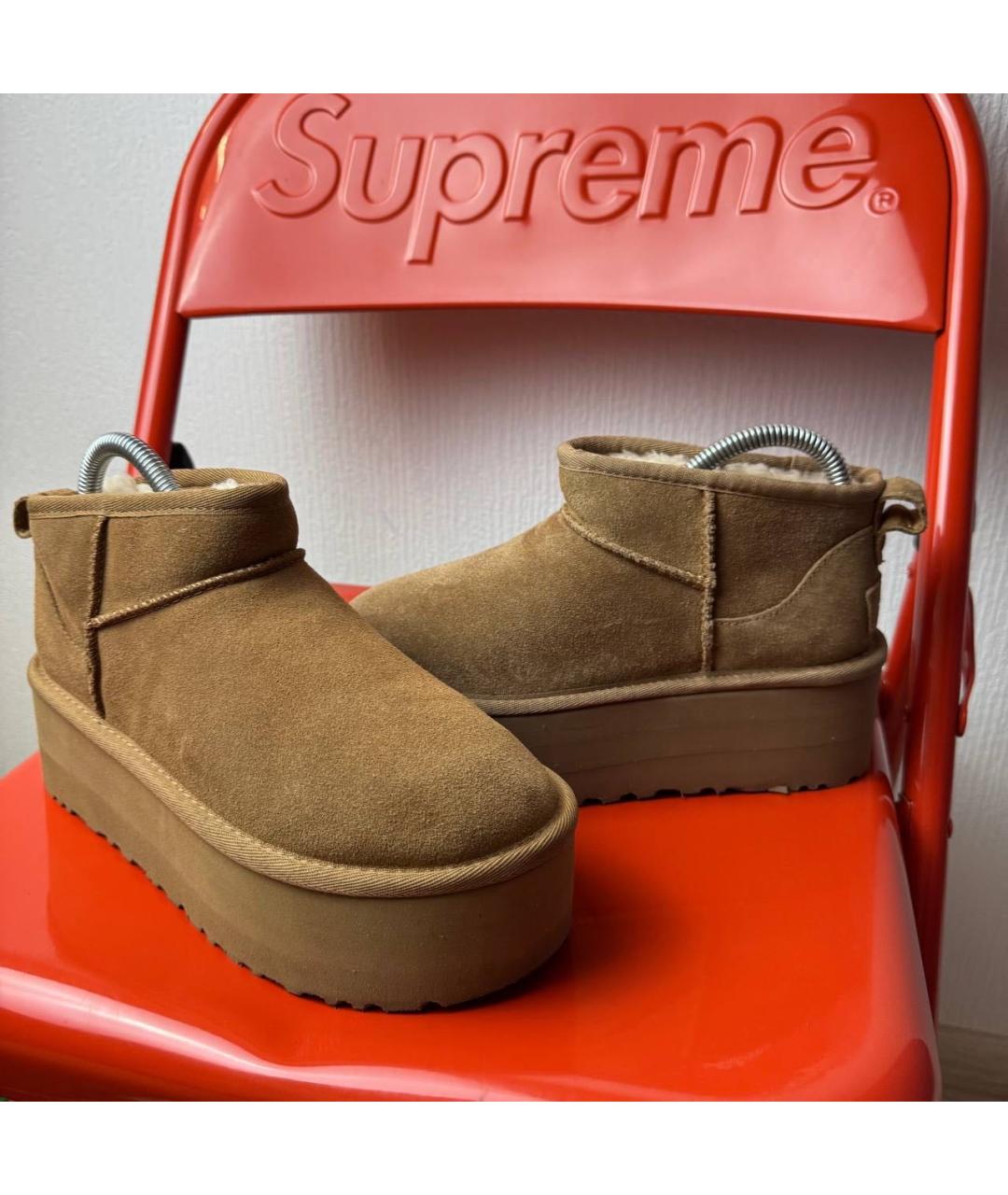 UGG AUSTRALIA Коричневые замшевые полусапоги, фото 2