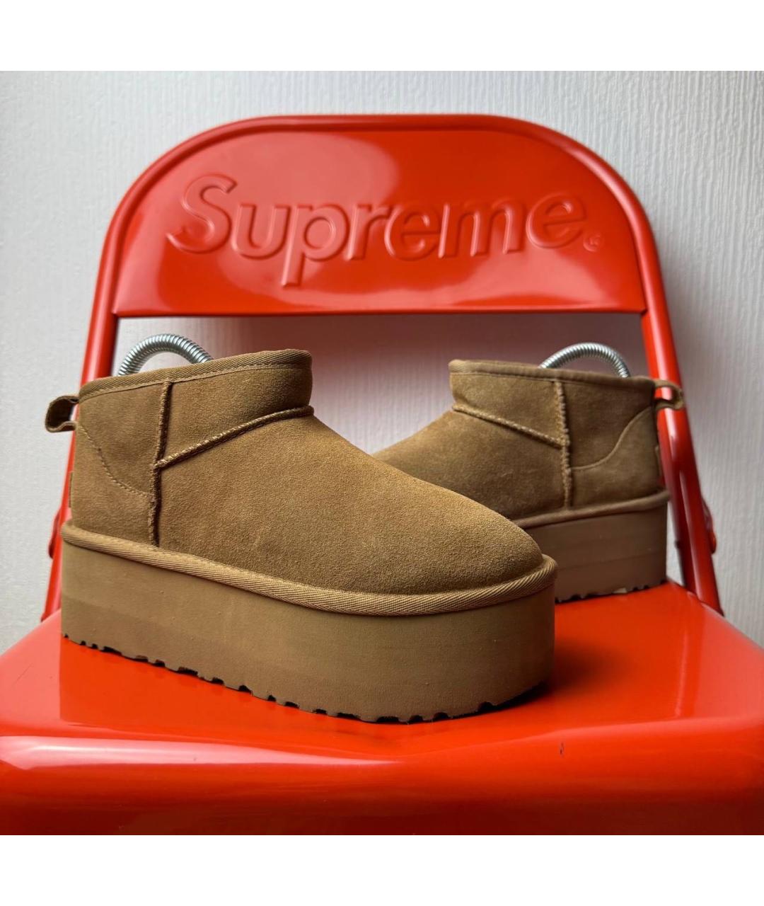 UGG AUSTRALIA Коричневые замшевые полусапоги, фото 6