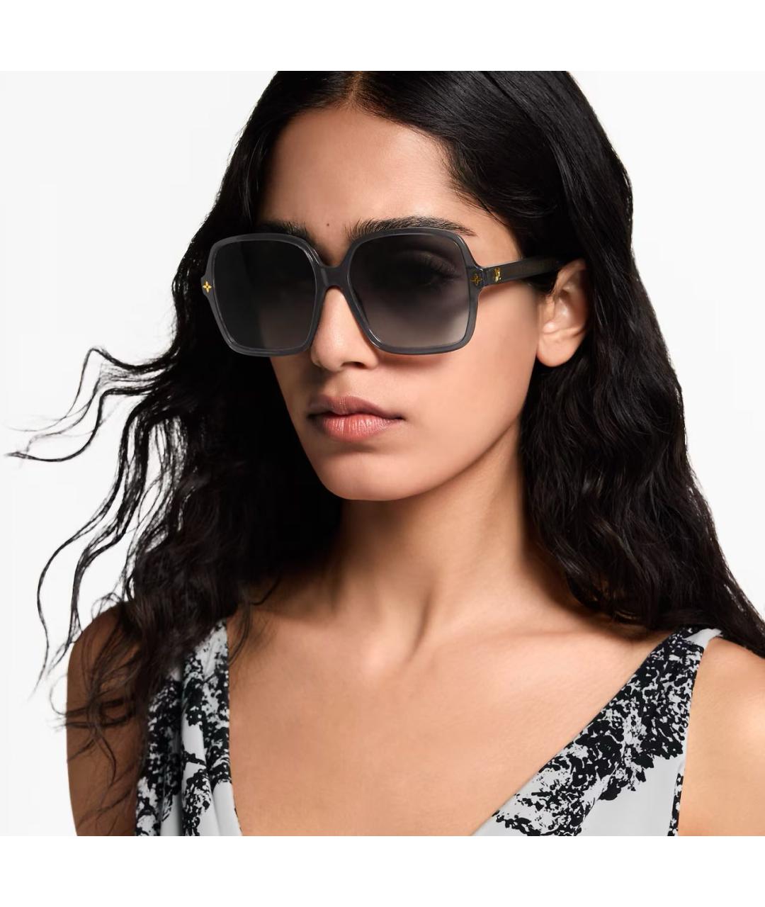 LOUIS VUITTON Черные пластиковые солнцезащитные очки, фото 5