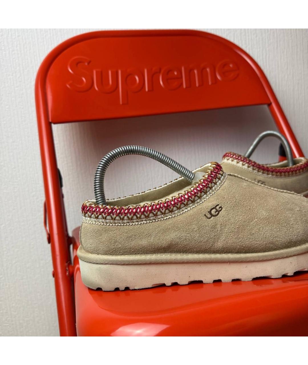 UGG AUSTRALIA Бежевые замшевые сабо, фото 3