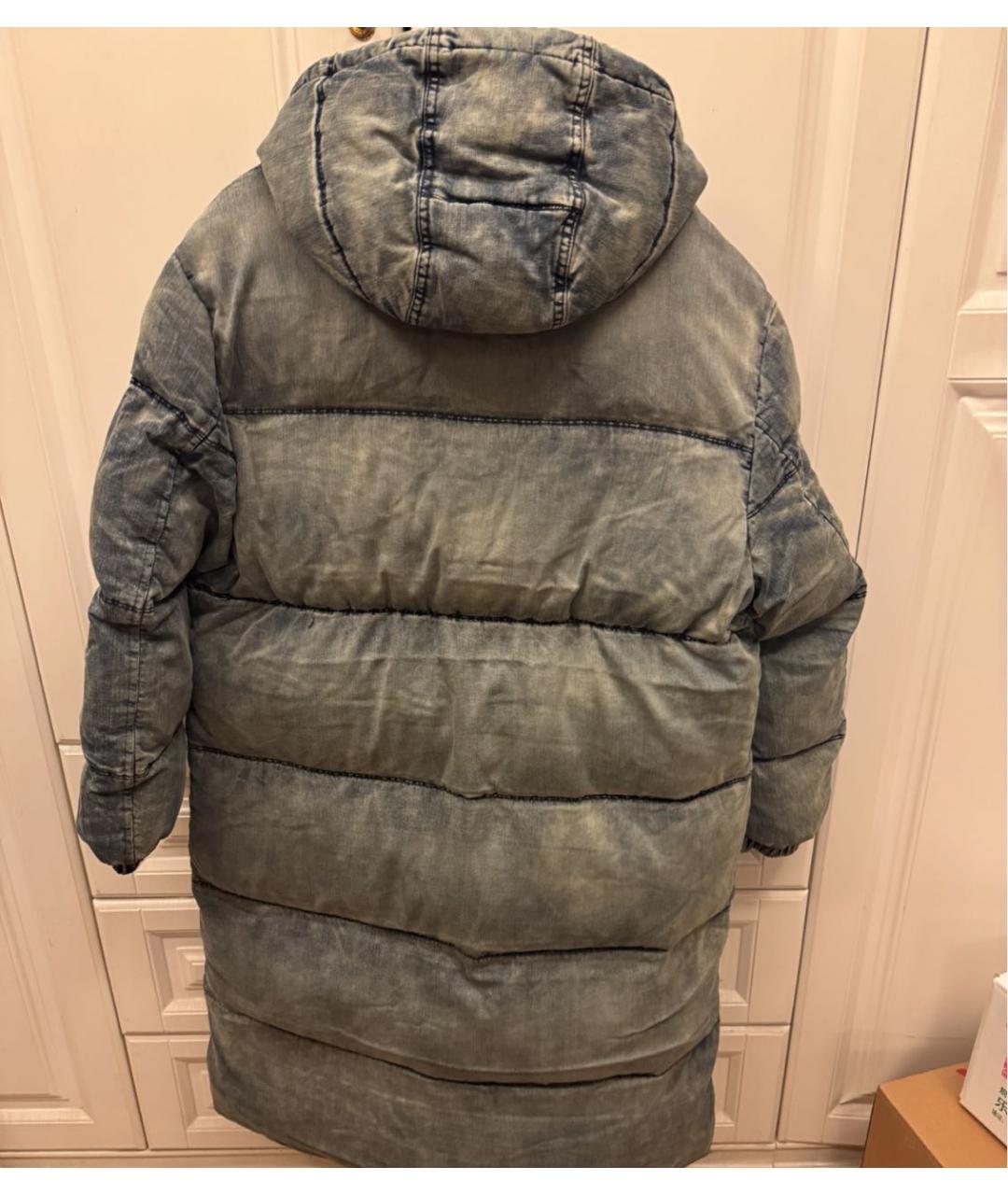 DIESEL Синий деним пуховик, фото 7
