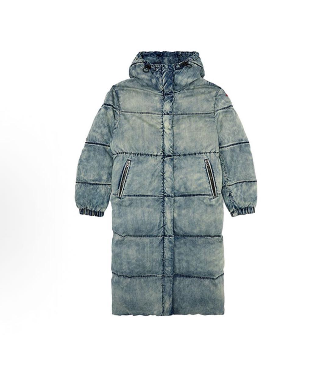 DIESEL Синий деним пуховик, фото 8