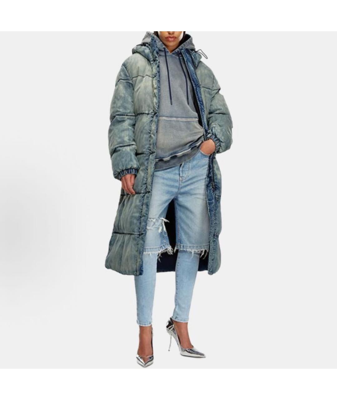 DIESEL Синий деним пуховик, фото 2