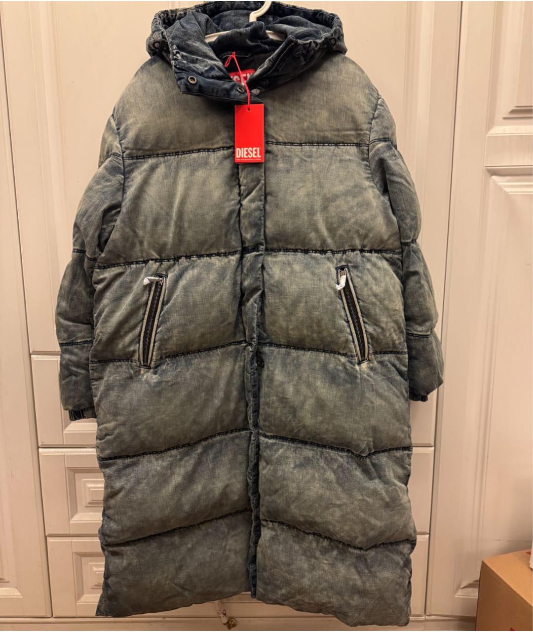 DIESEL Синий деним пуховик, фото 5