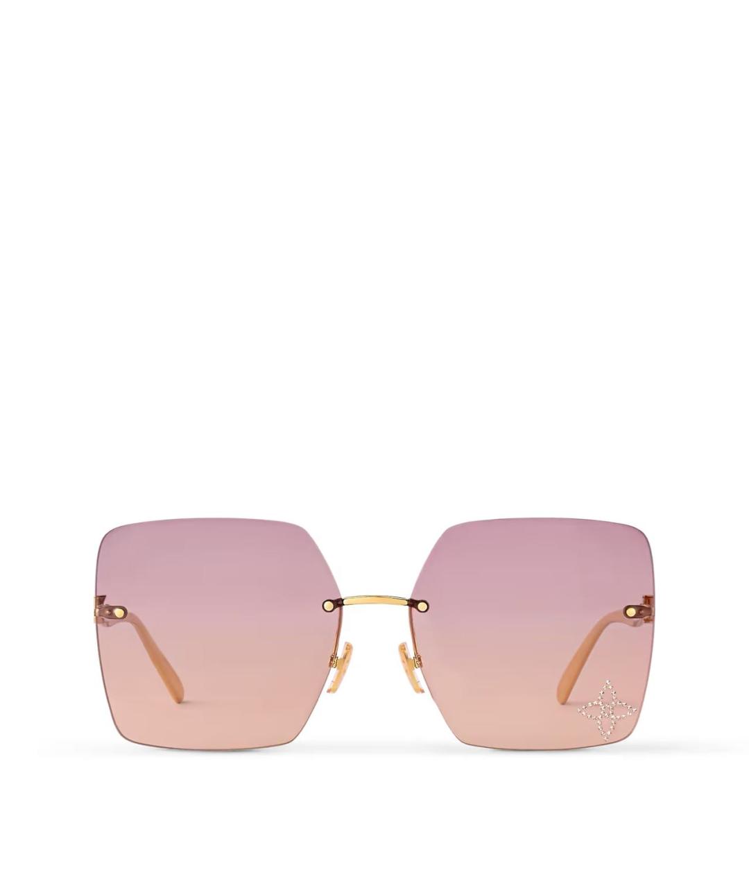 LOUIS VUITTON Золотые металлические солнцезащитные очки, фото 2