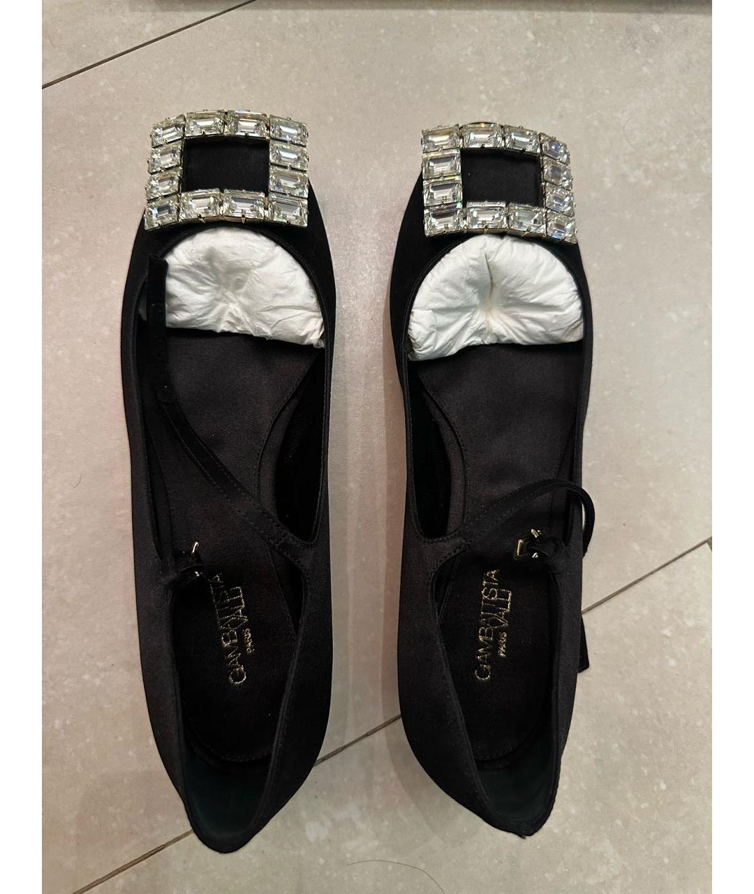 GIAMBATTISTA VALLI Черные текстильные балетки, фото 3