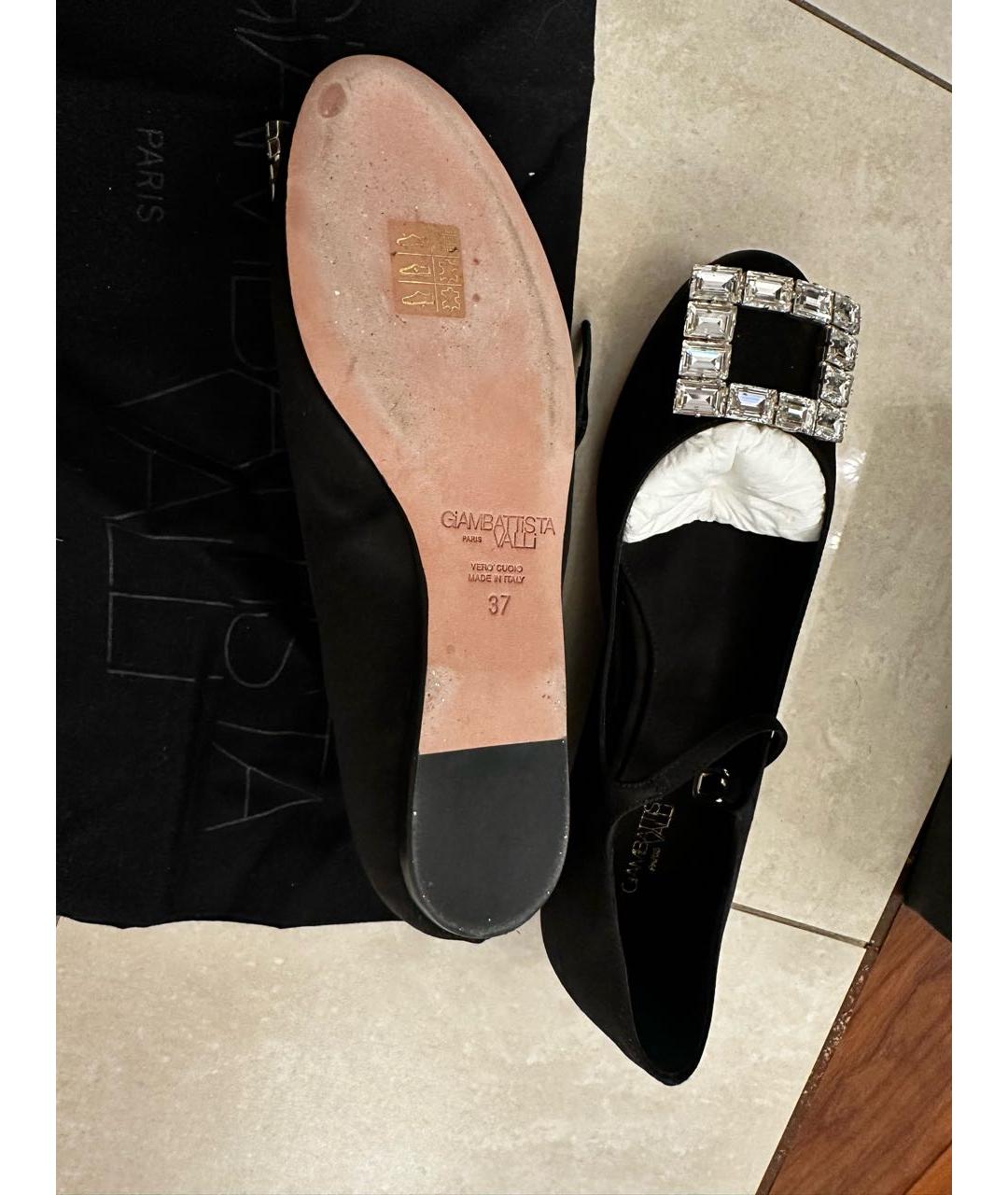 GIAMBATTISTA VALLI Черные текстильные балетки, фото 4