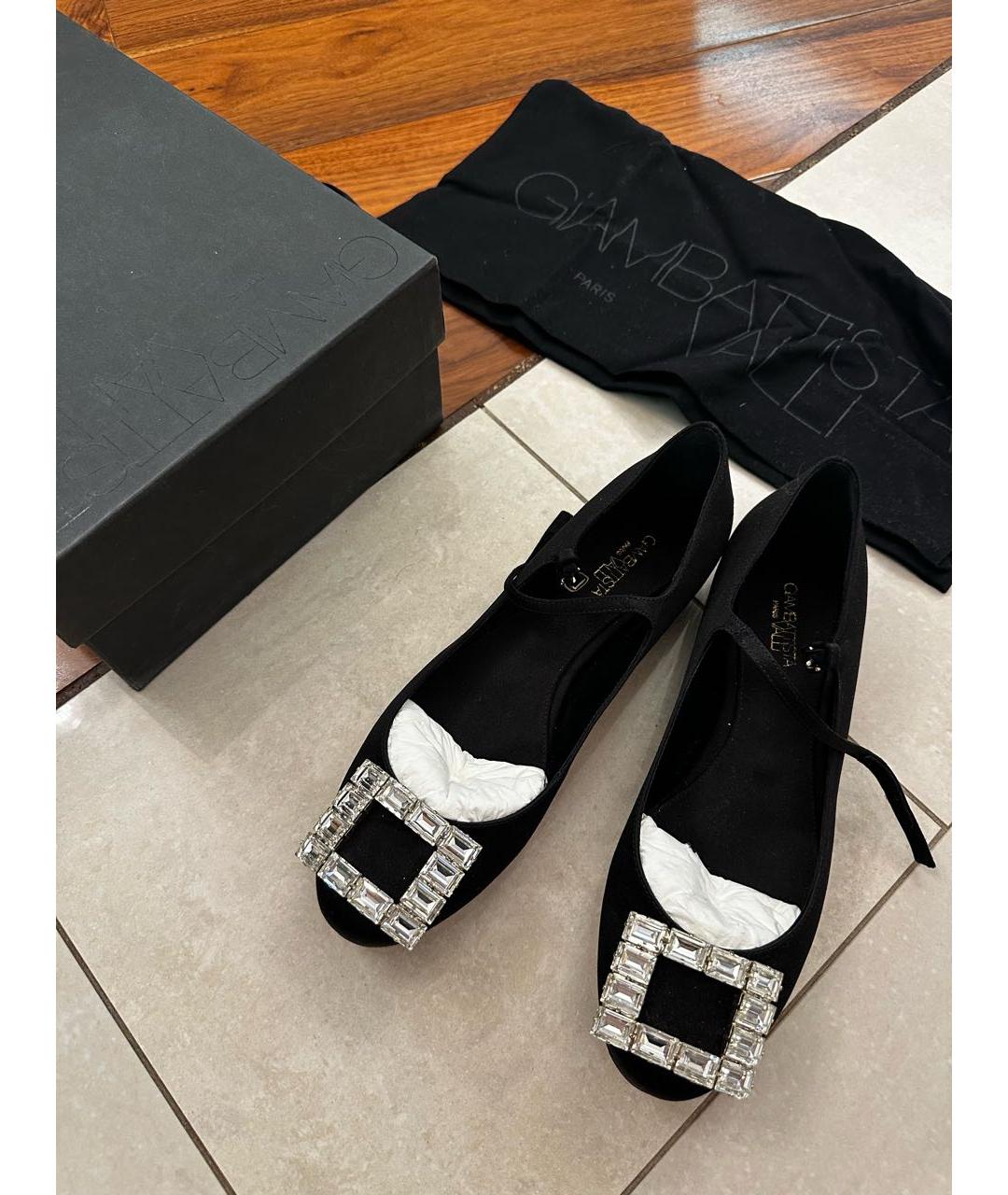 GIAMBATTISTA VALLI Черные текстильные балетки, фото 2