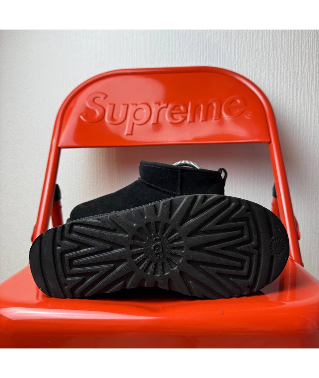 UGG AUSTRALIA Черные замшевые полусапоги, фото 4