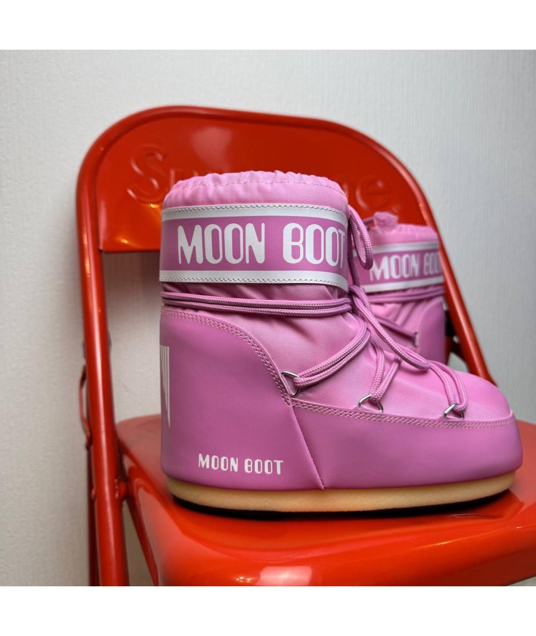 MOON BOOT Розовые ботинки, фото 6