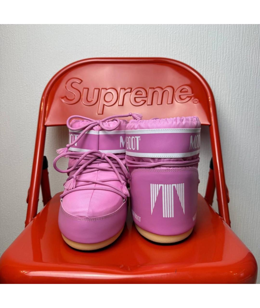 MOON BOOT Розовые ботинки, фото 5