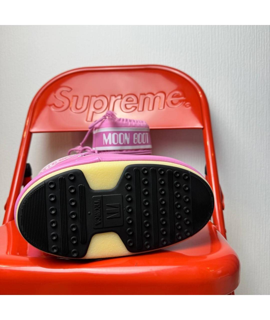 MOON BOOT Розовые ботинки, фото 4