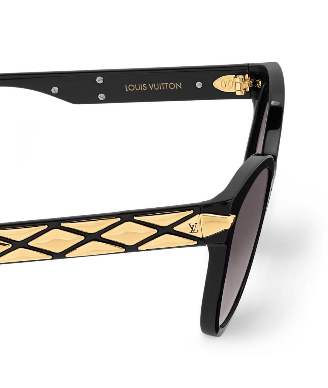 LOUIS VUITTON Черные пластиковые солнцезащитные очки, фото 4