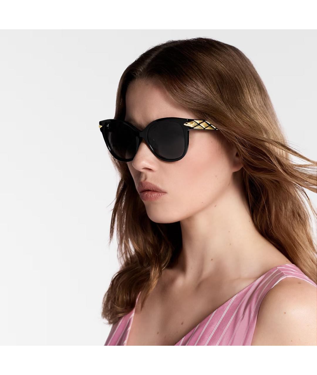 LOUIS VUITTON Черные пластиковые солнцезащитные очки, фото 5