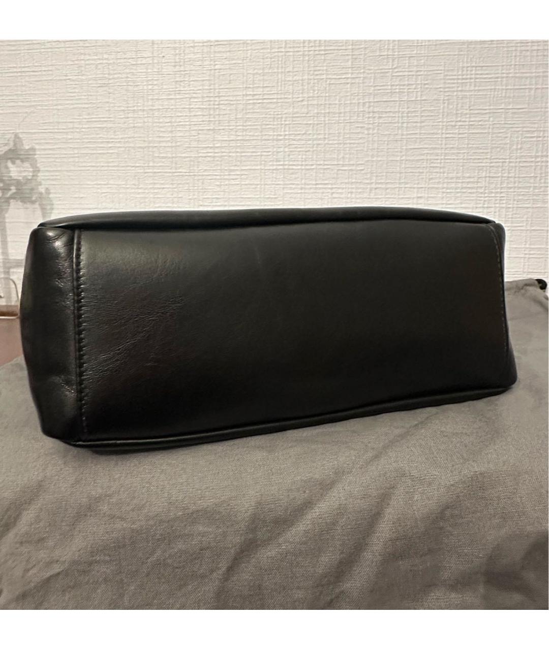 BALENCIAGA Черная кожаная сумка с короткими ручками, фото 6