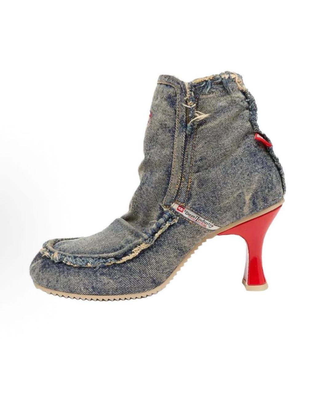 DIESEL Синие текстильные ботинки, фото 5