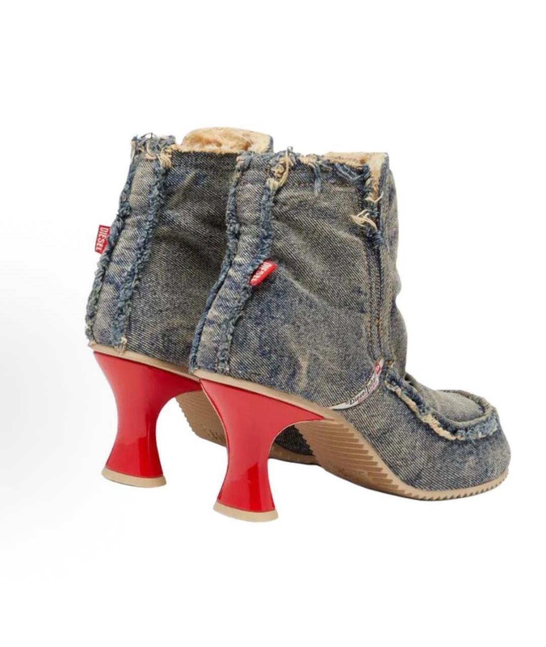 DIESEL Синие текстильные ботинки, фото 3